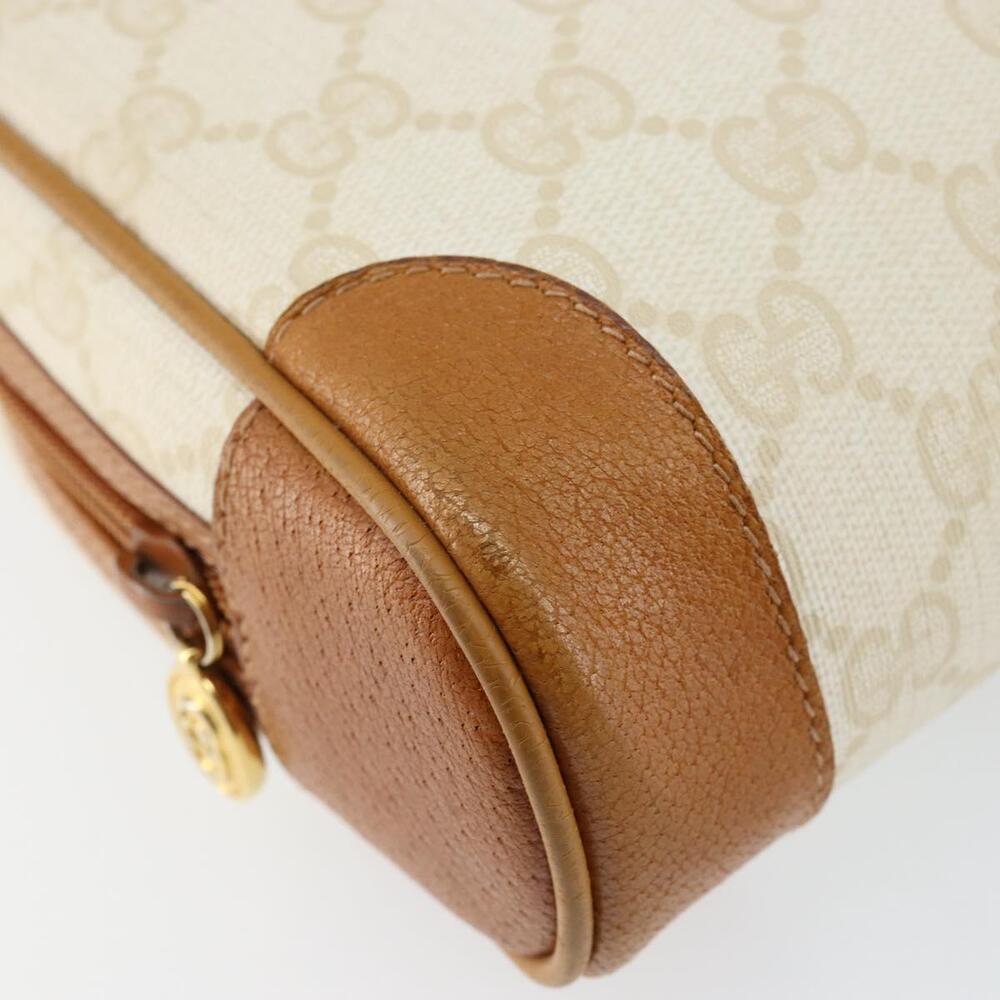 GUCCI GG Canvas Clutch Bag White Gold Auth 145972 - Picture 14 of 16
